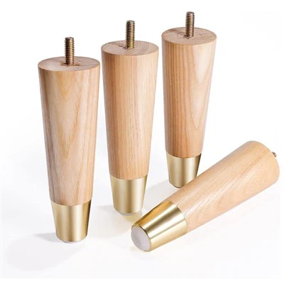 Piedini per mobili in legno massello e metallo